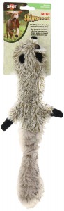 Ethical Mini Skinneeez Raccoon 14-Inch Stuffingless Dog Toy