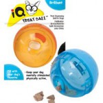 OurPets Smarter Toys Interactive IQ Treat Ball Dog Toy, 5 Inches (Colors may vary)