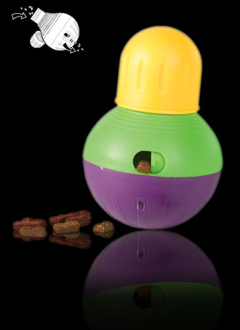 Starmark Bob-A-Lot Interactive Pet Toy, Large, Yellow/Green/Purple & Nina  Ottosson by Outward Hound Dog Brick Interactive Treat Puzzle Dog Toy