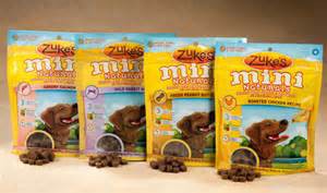 Zukes 1-lb Mini Naturals Dog Treats Four Flavors Pictured