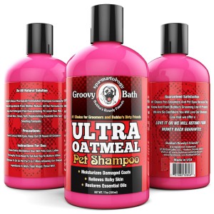 Bubbas Groovy Bath Ultra Oatmeal Dog Shampoo Conditioner 3 Bottles Pictured