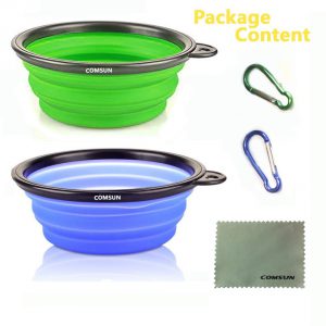 Comsun Collapsible Dog Bowl Package Contents
